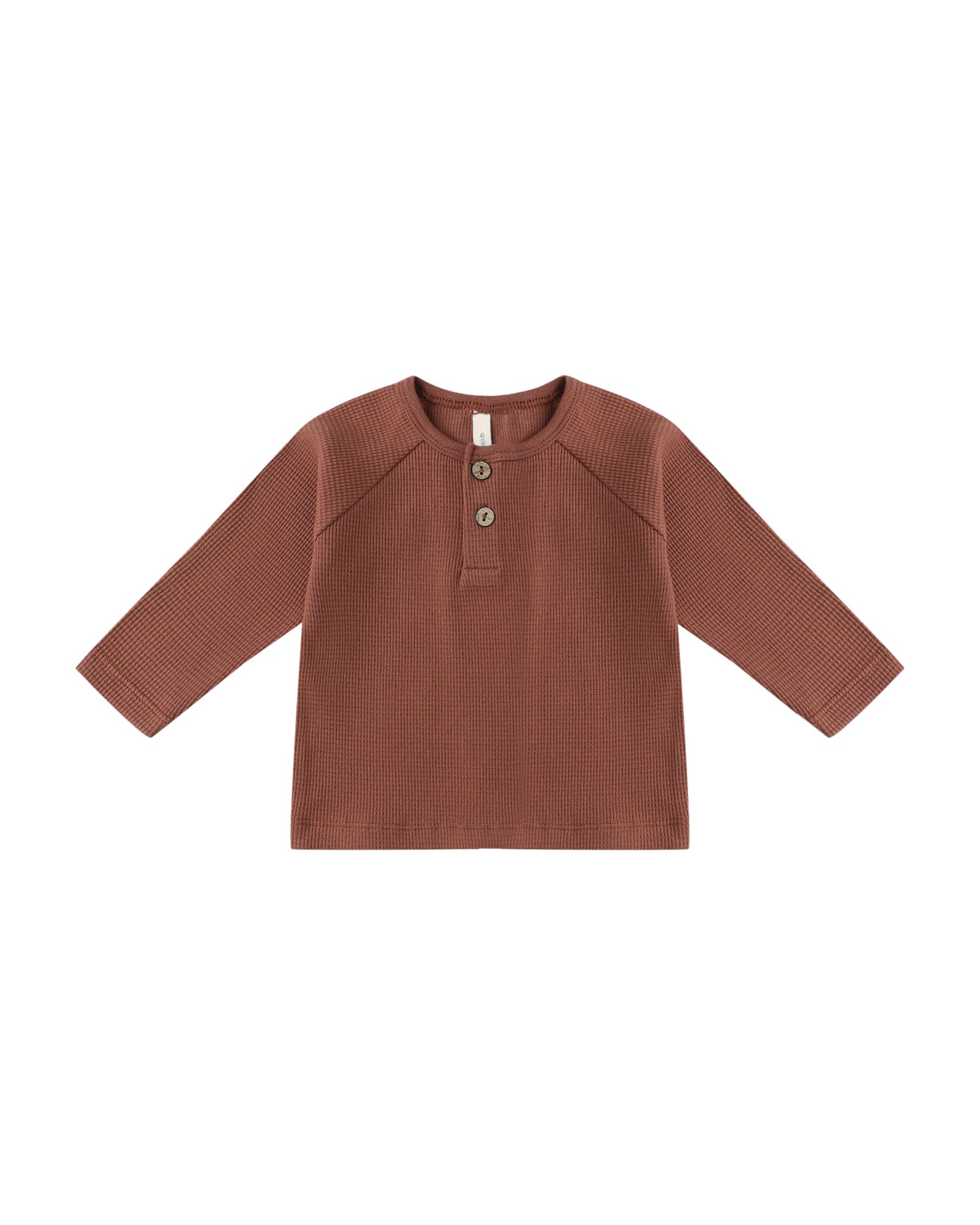 Quincy Mae Baby Henley Knit Top - Cranberry