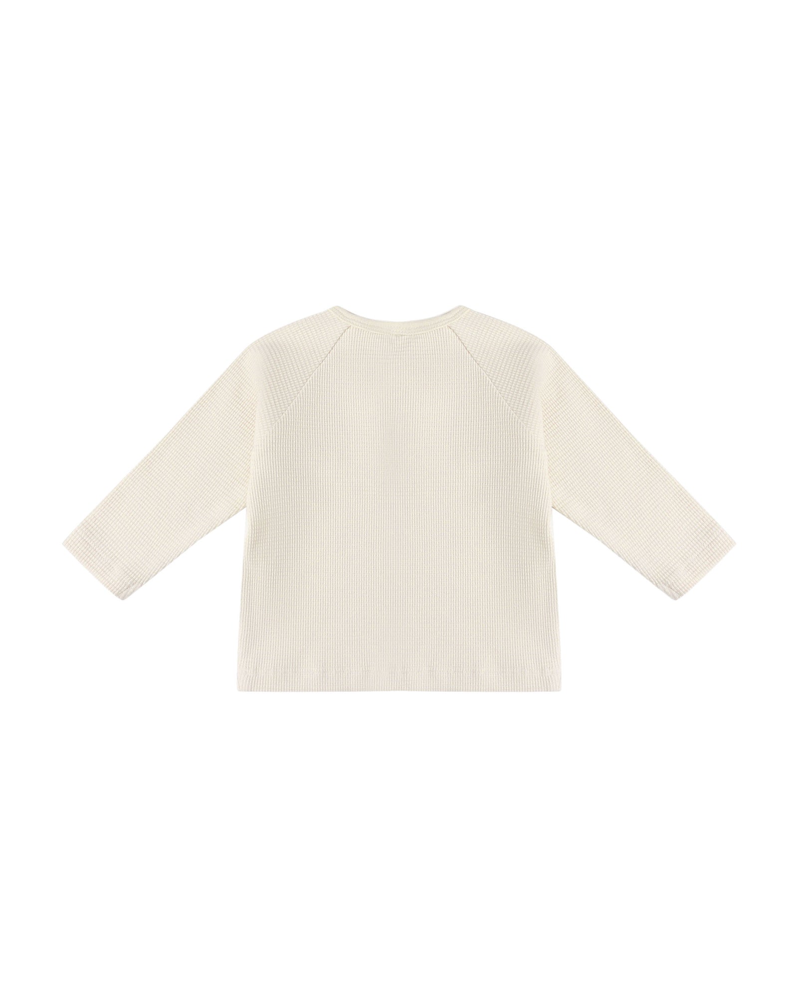 Quincy Mae Baby Henley Knit Top - Natural