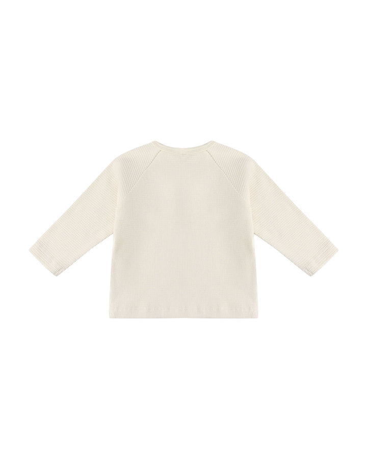 Quincy Mae Baby Henley Knit Top - Natural