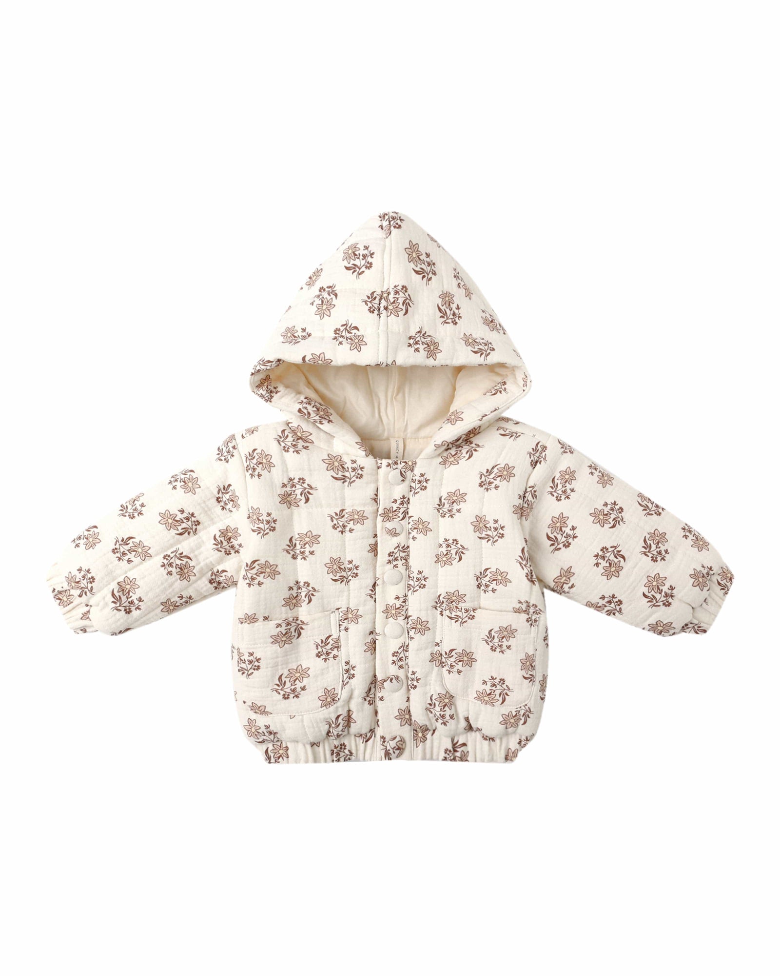 Quincy Mae Baby Hooded Woven Jacket - Daylily