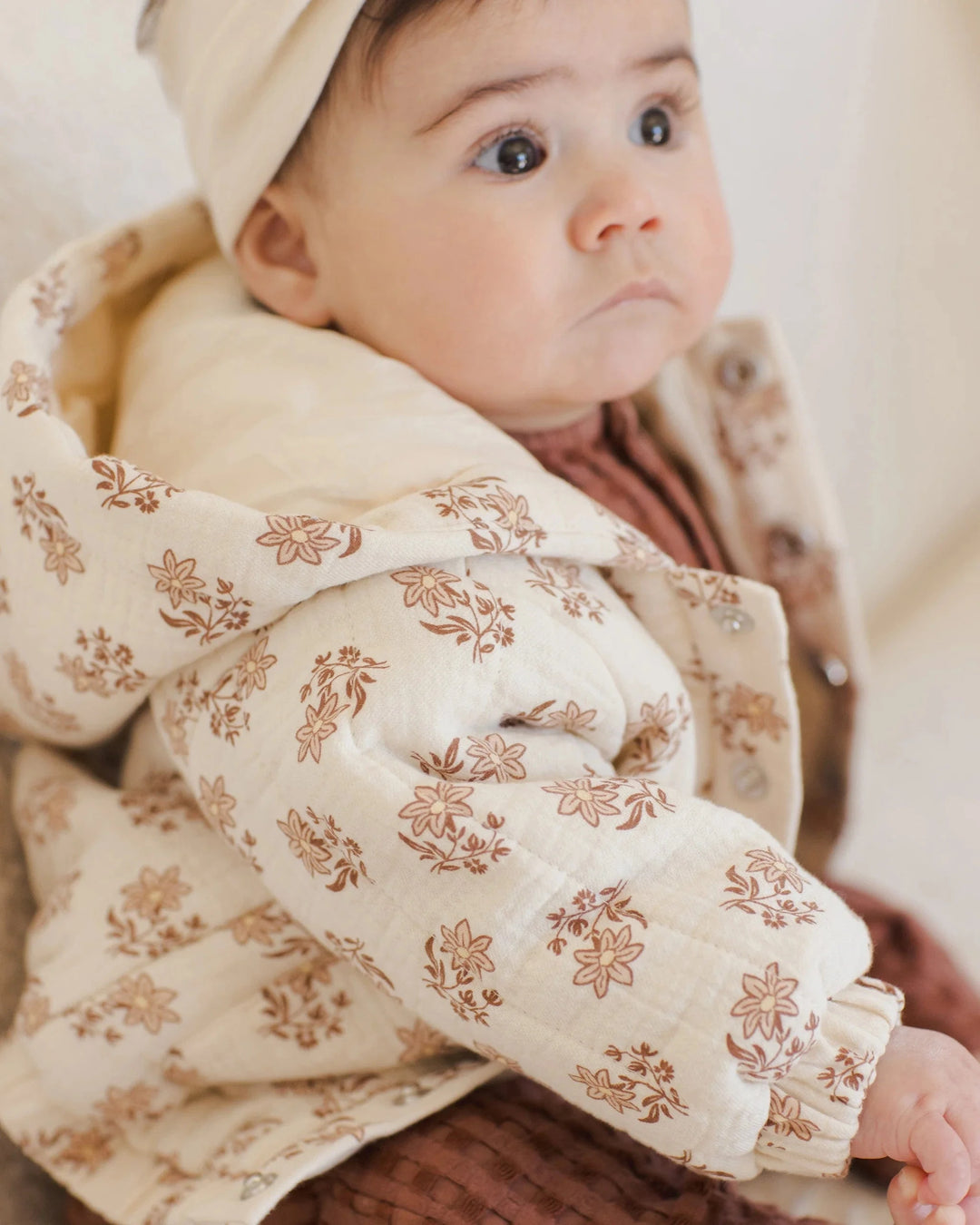 Quincy Mae Baby Hooded Woven Jacket - Daylily