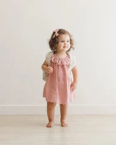 Quincy Mae Baby Isla Dress - Lipstick