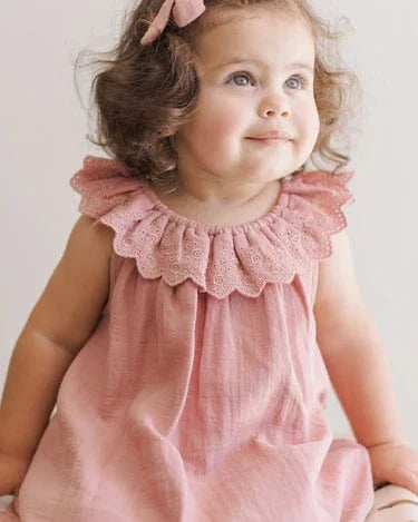 Quincy Mae Baby Isla Dress - Lipstick