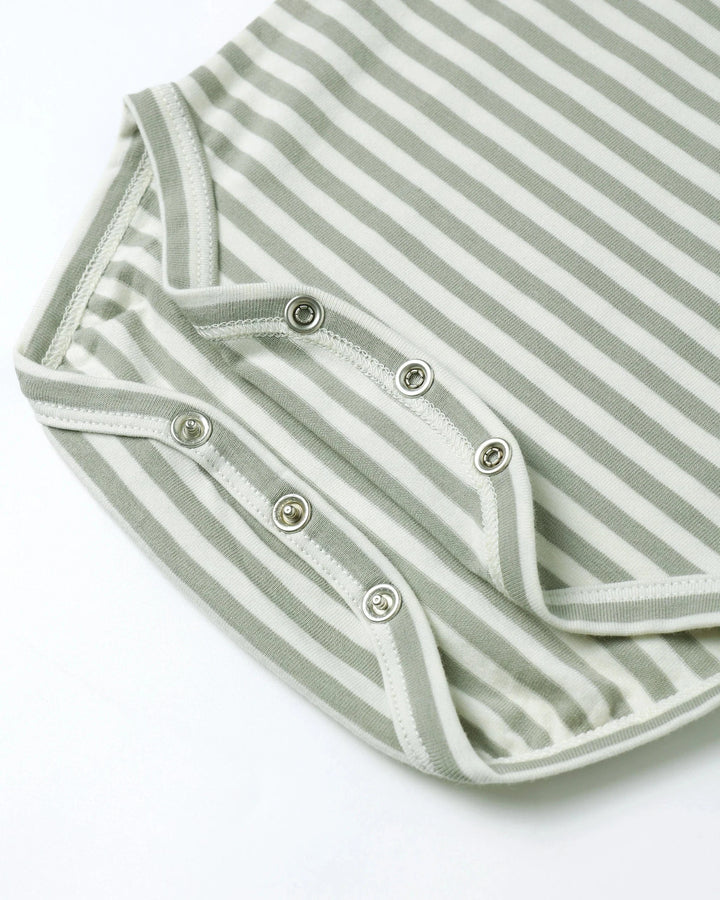 Quincy Mae Baby Jersey Bodysuit, 2 Pack - Fox Land, Fern Stripe