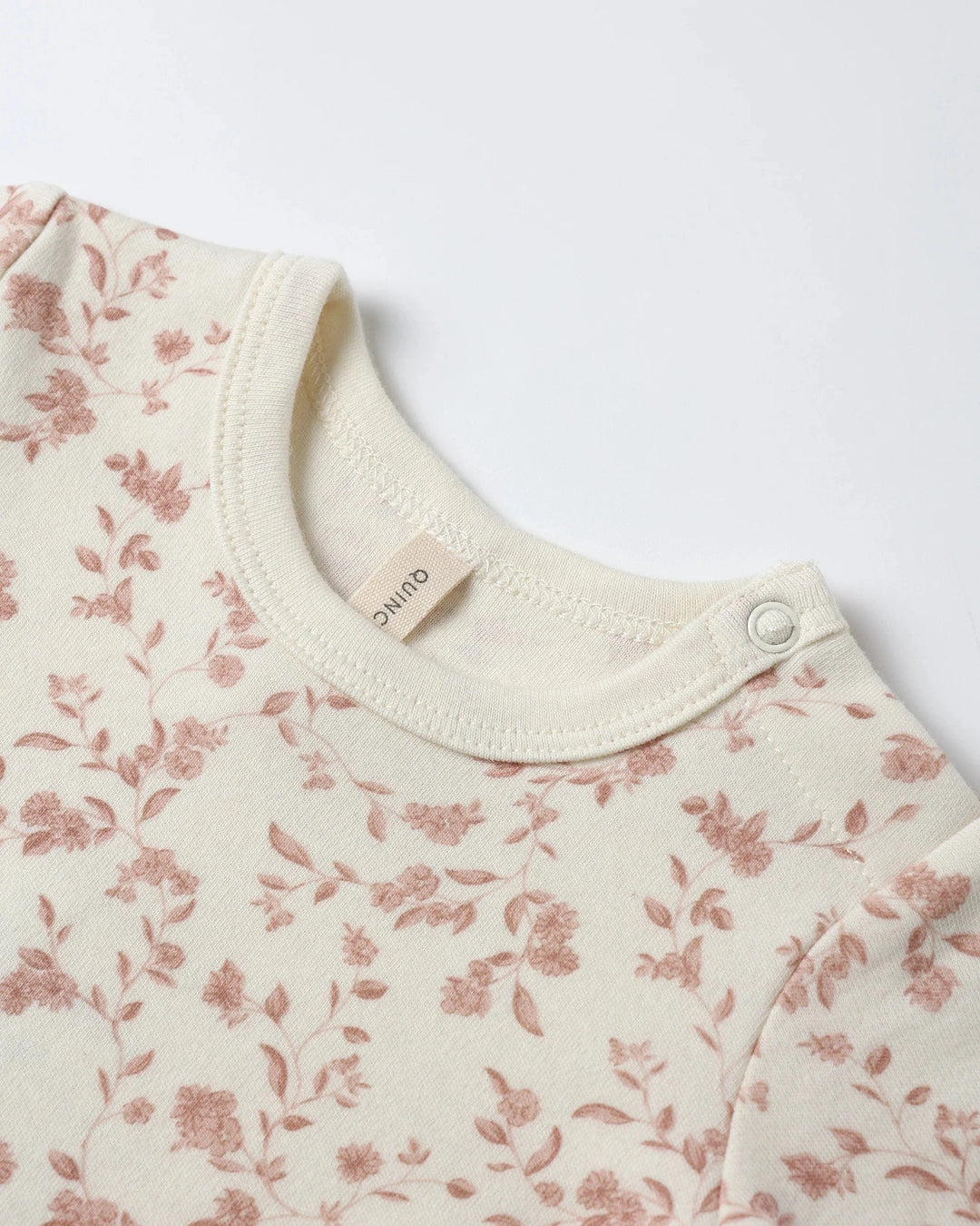 Quincy Mae Baby Jersey Bodysuit, 2 Pack - French Garden, Rose Micro Stripe