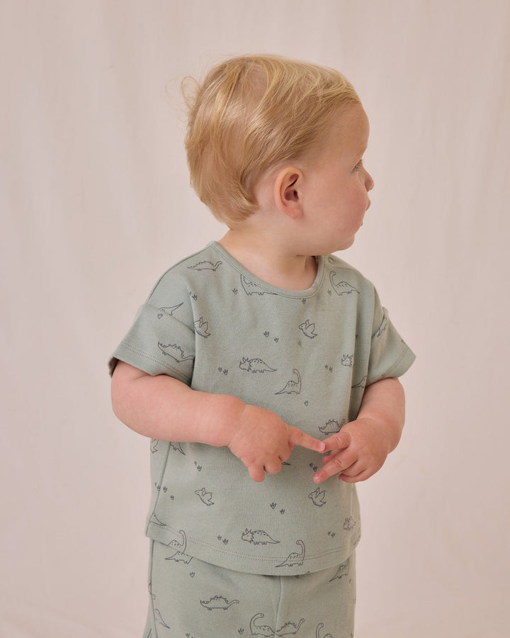 Quincy Mae Baby Jersey Tee + Pant Set - Dino