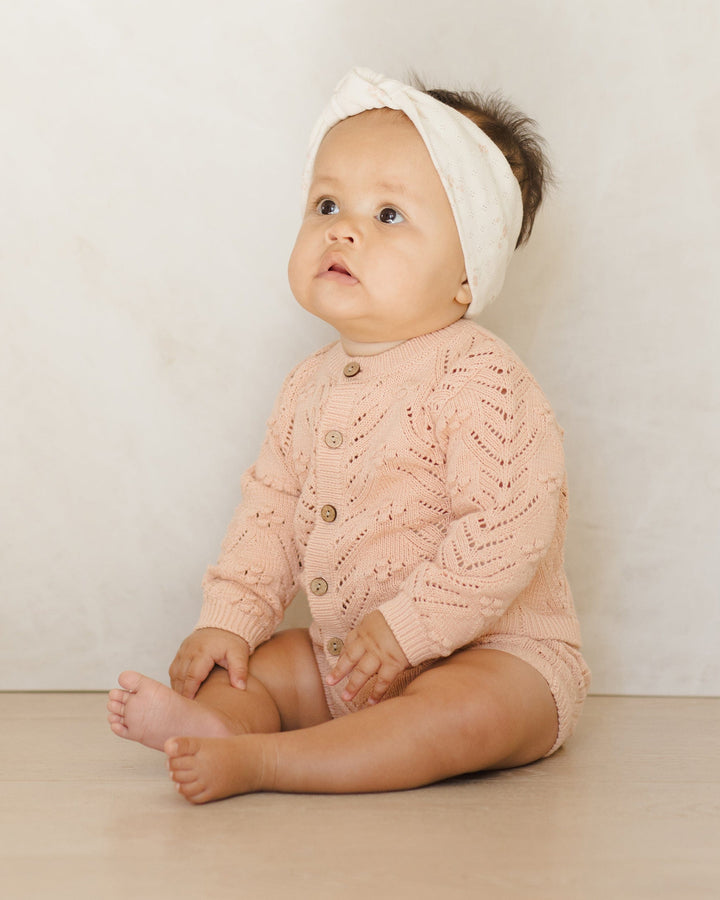 Quincy Mae Baby Knit Cardigan - Melon