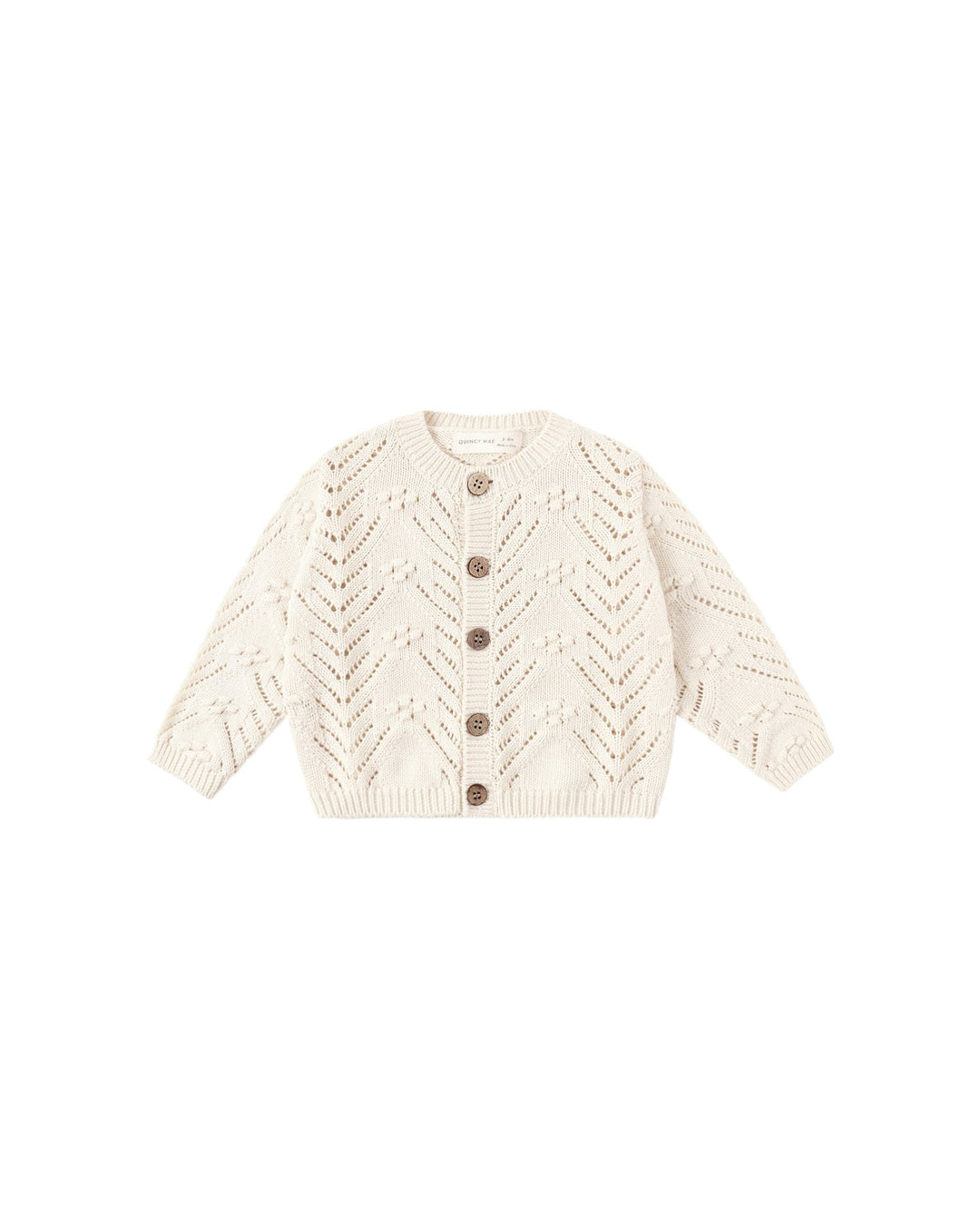 Quincy Mae Baby Knit Cardigan Natural