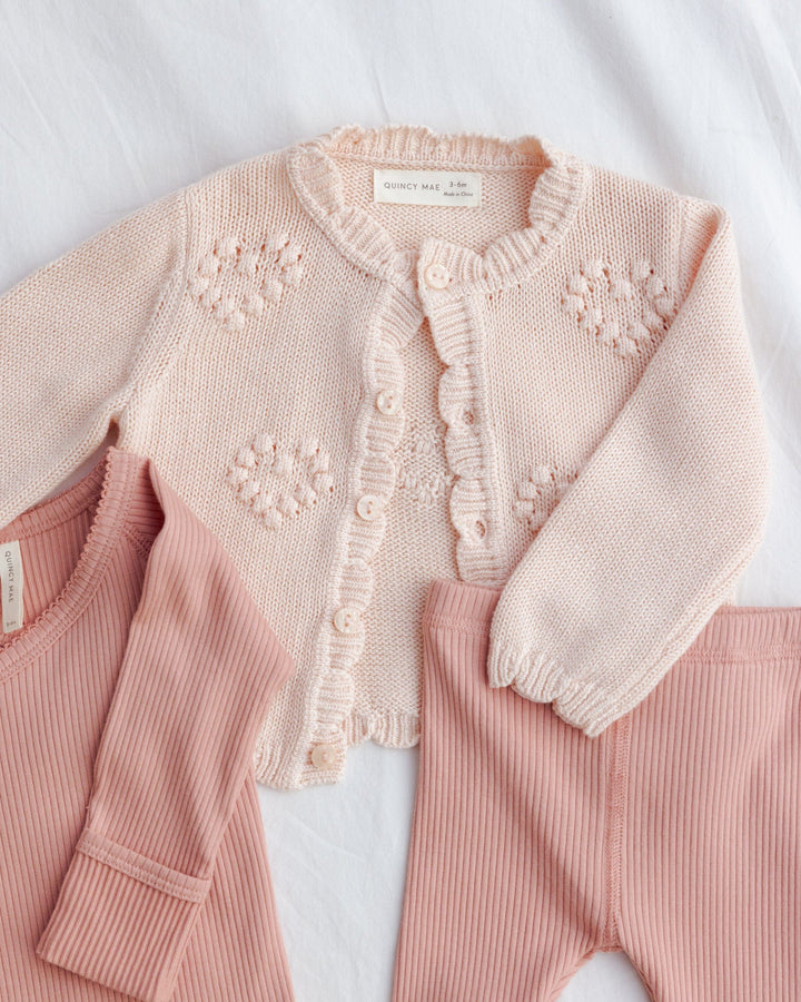 Quincy Mae Baby Knit Cardigan | Petal