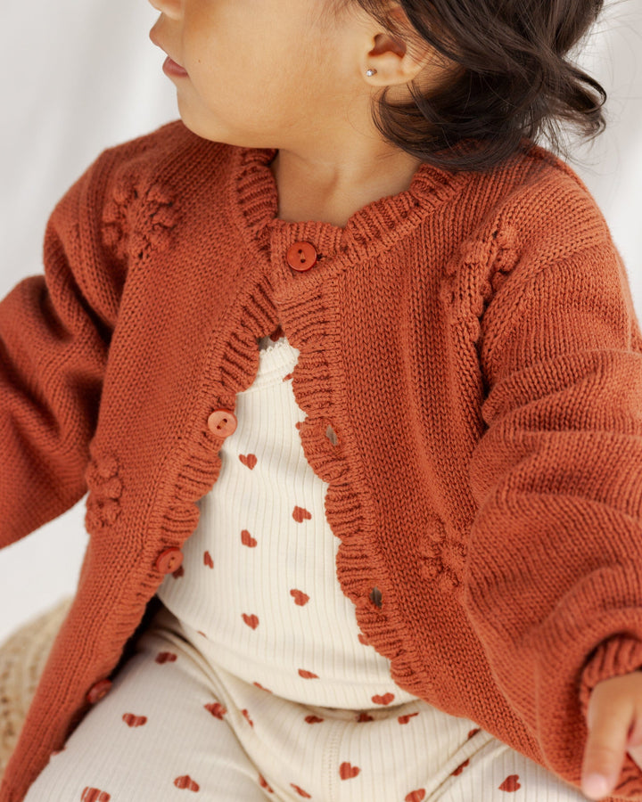 Quincy Mae Baby Knit Cardigan | Red