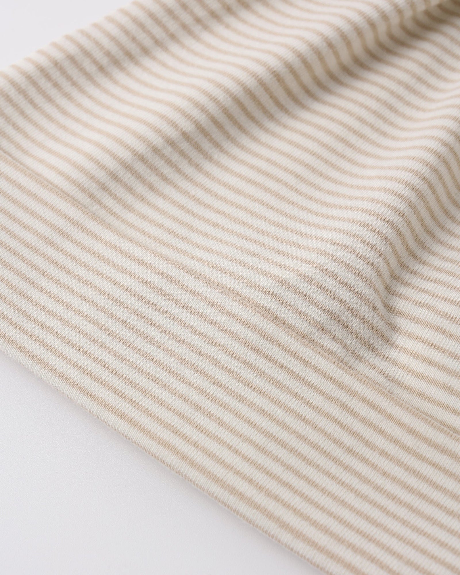 Quincy Mae Baby Knotted Baby Hat || Oat Micro Stripe