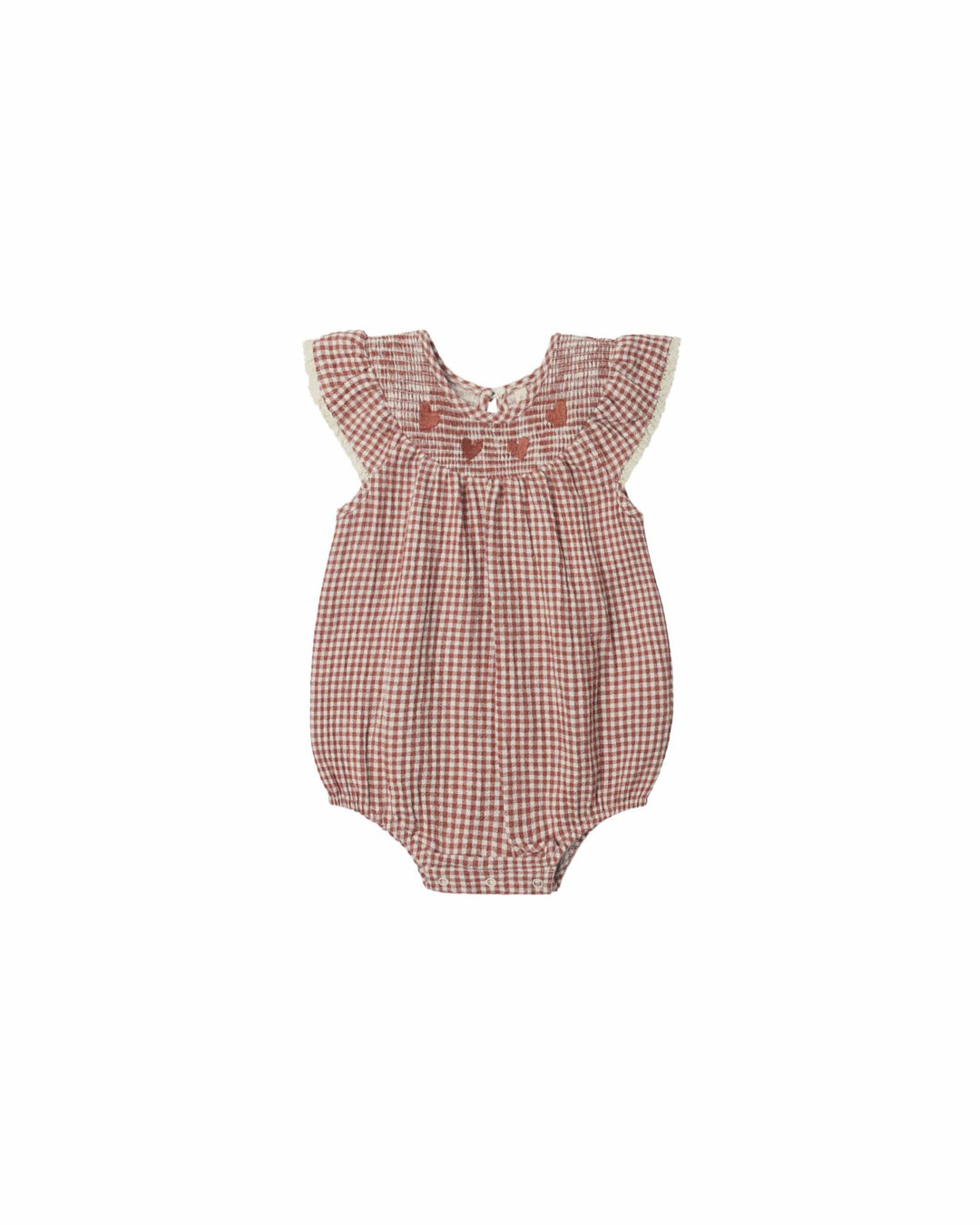 Quincy Mae Baby Lenore Romper | Red Gingham