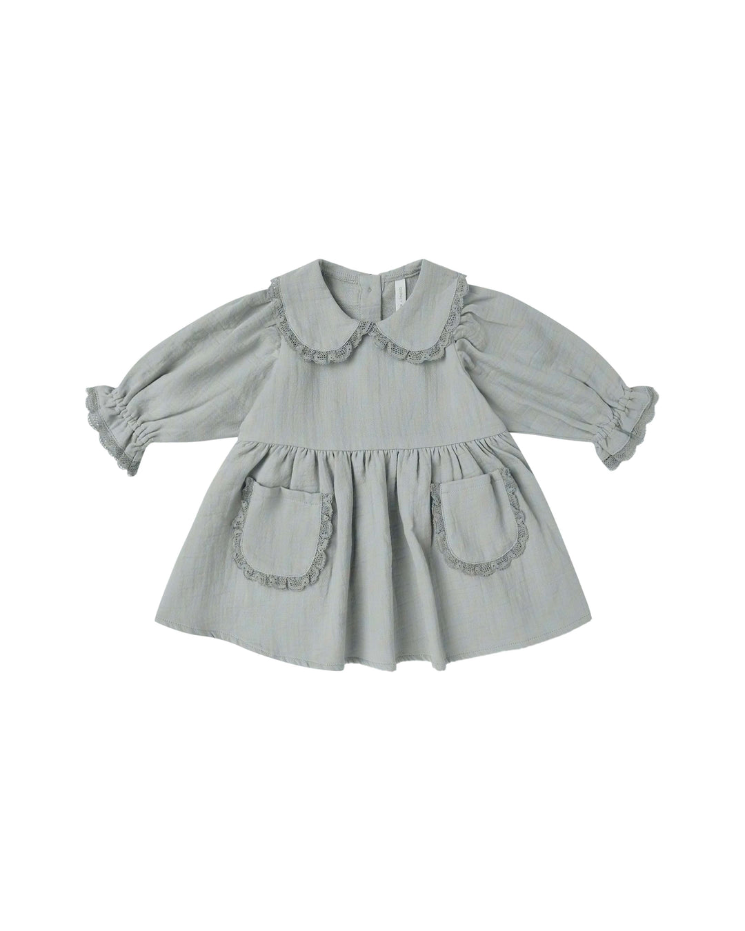 Quincy Mae Baby Marisol Dress - Steel Blue