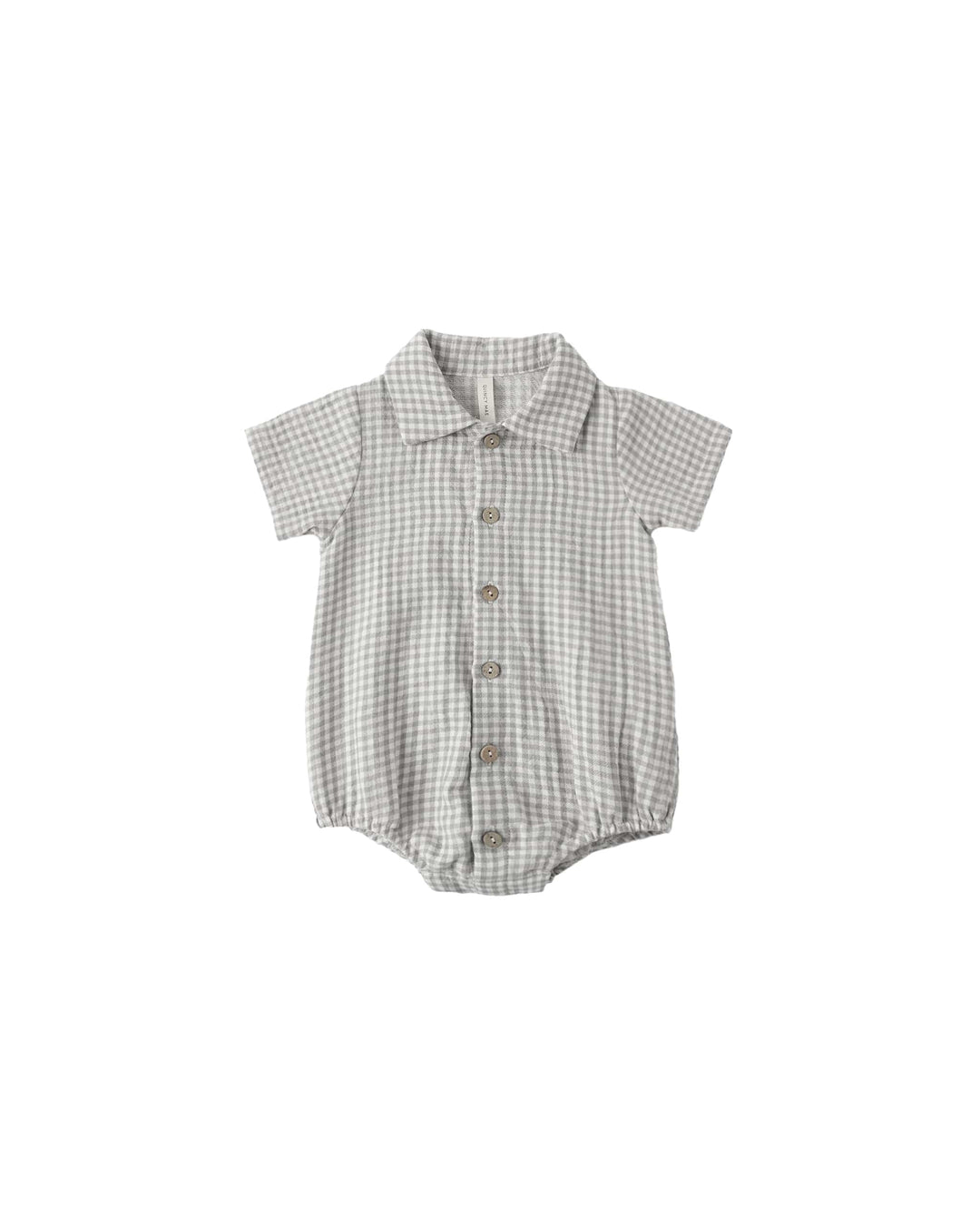 Quincy Mae Baby Matteo Romper Sage Gingham