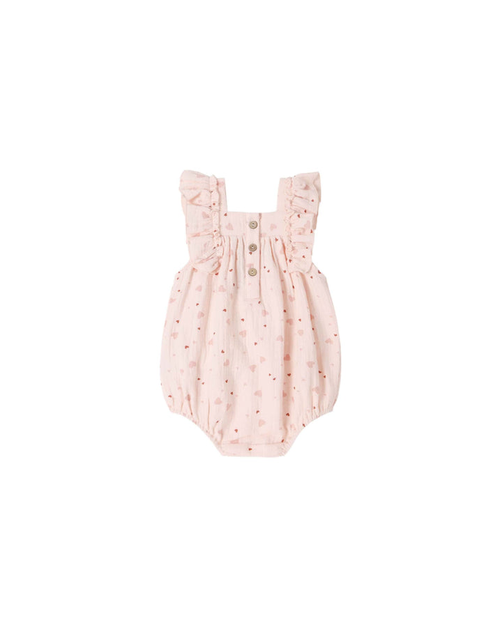 Quincy Mae Baby Maya Romper | Heart Confetti