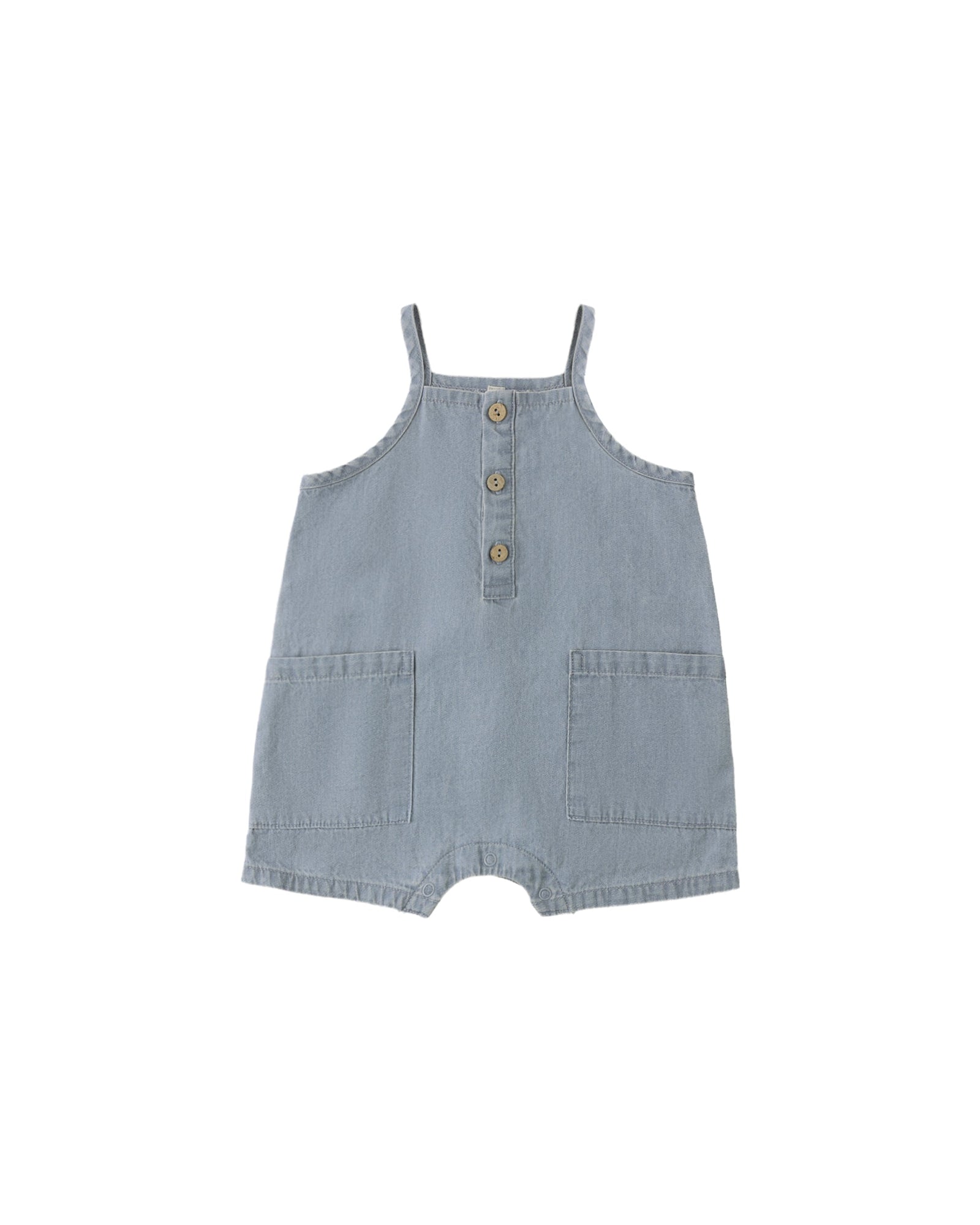 Quincy Mae Baby Oakley Romper Chambray