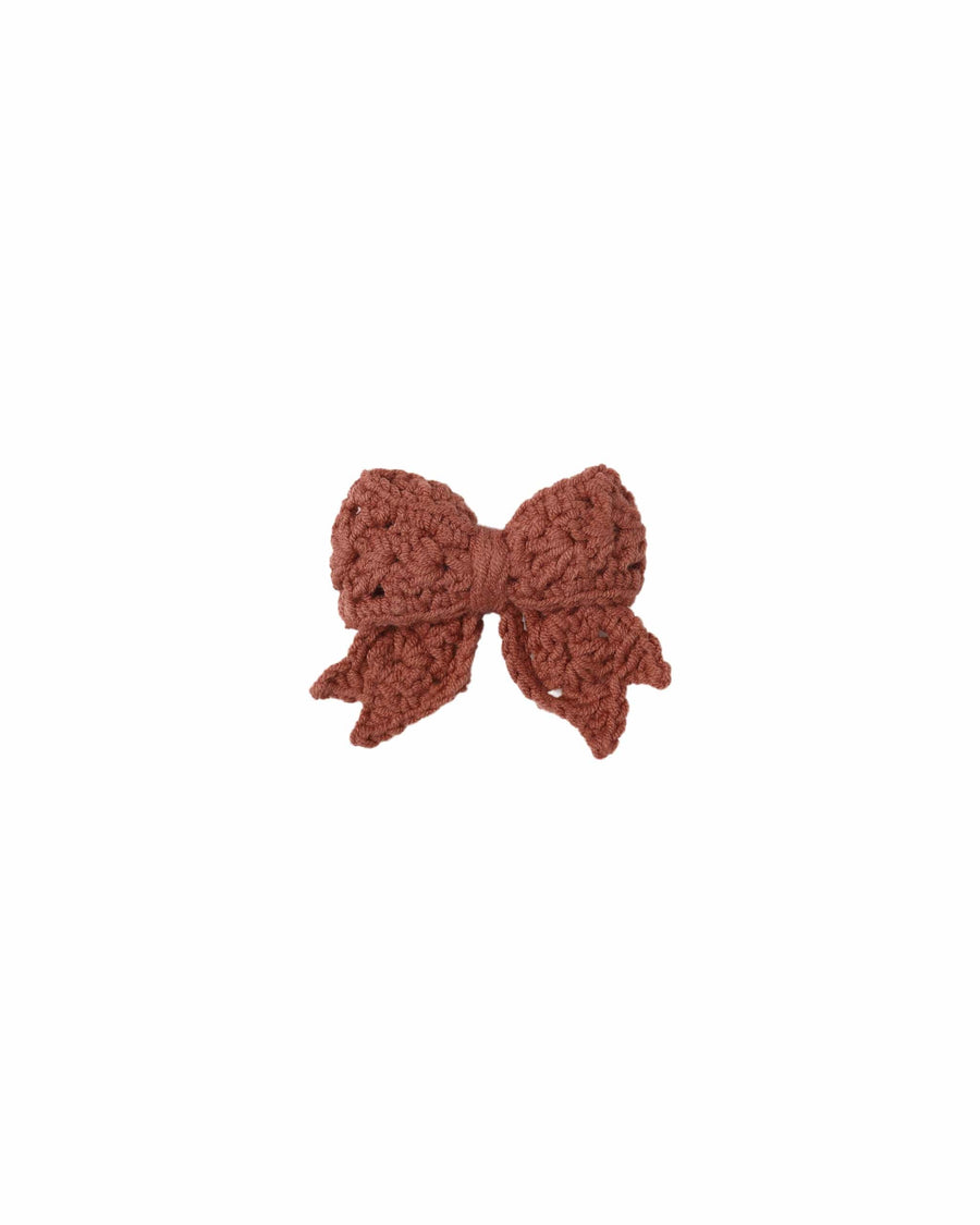 Quincy Mae Baby One Size Crochet Bow - Cranberry