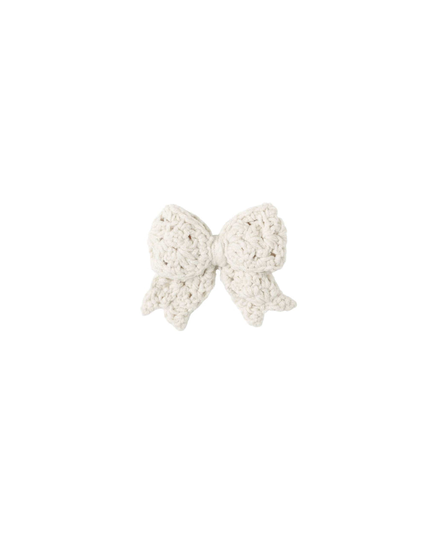 Quincy Mae Baby One Size Crochet Bow - Natural