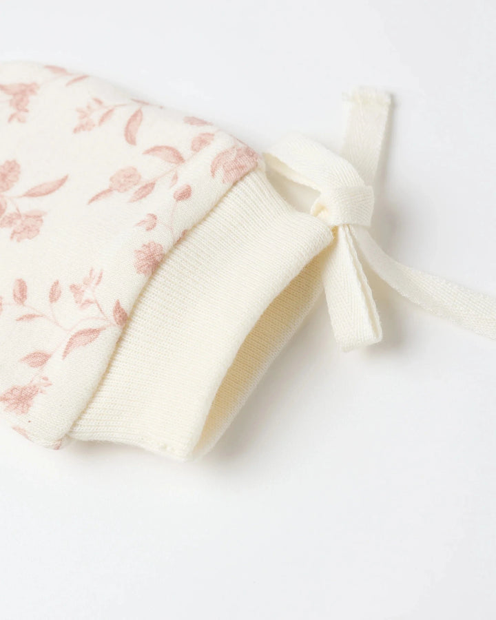 Quincy Mae Baby One Size No Scratch Mittens, Set Of 2 - Rose, French Garden