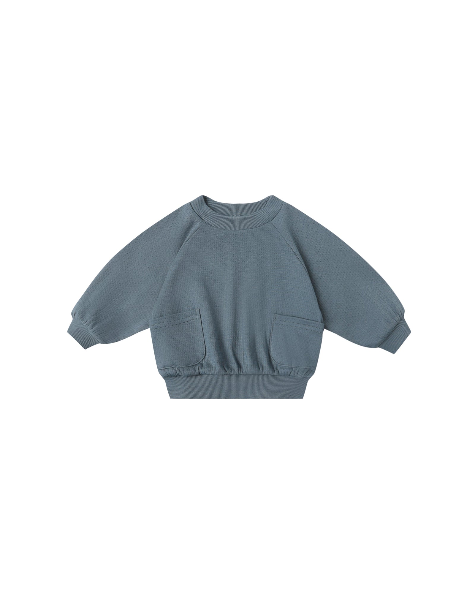 Quincy Mae Baby Pocket Sweatshirt - Ocean