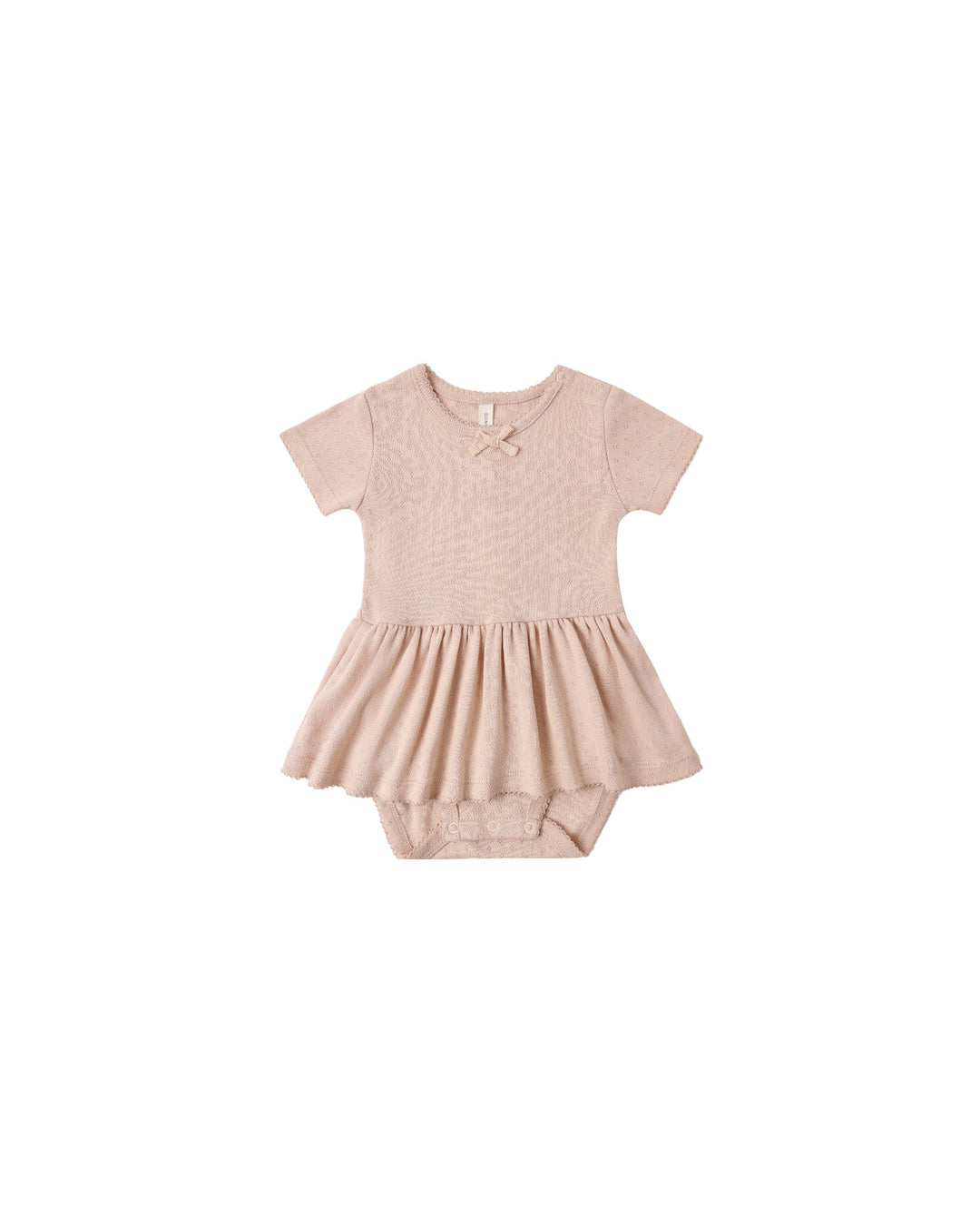Quincy Mae Baby Pointelle Skirted Bodysuit Melon