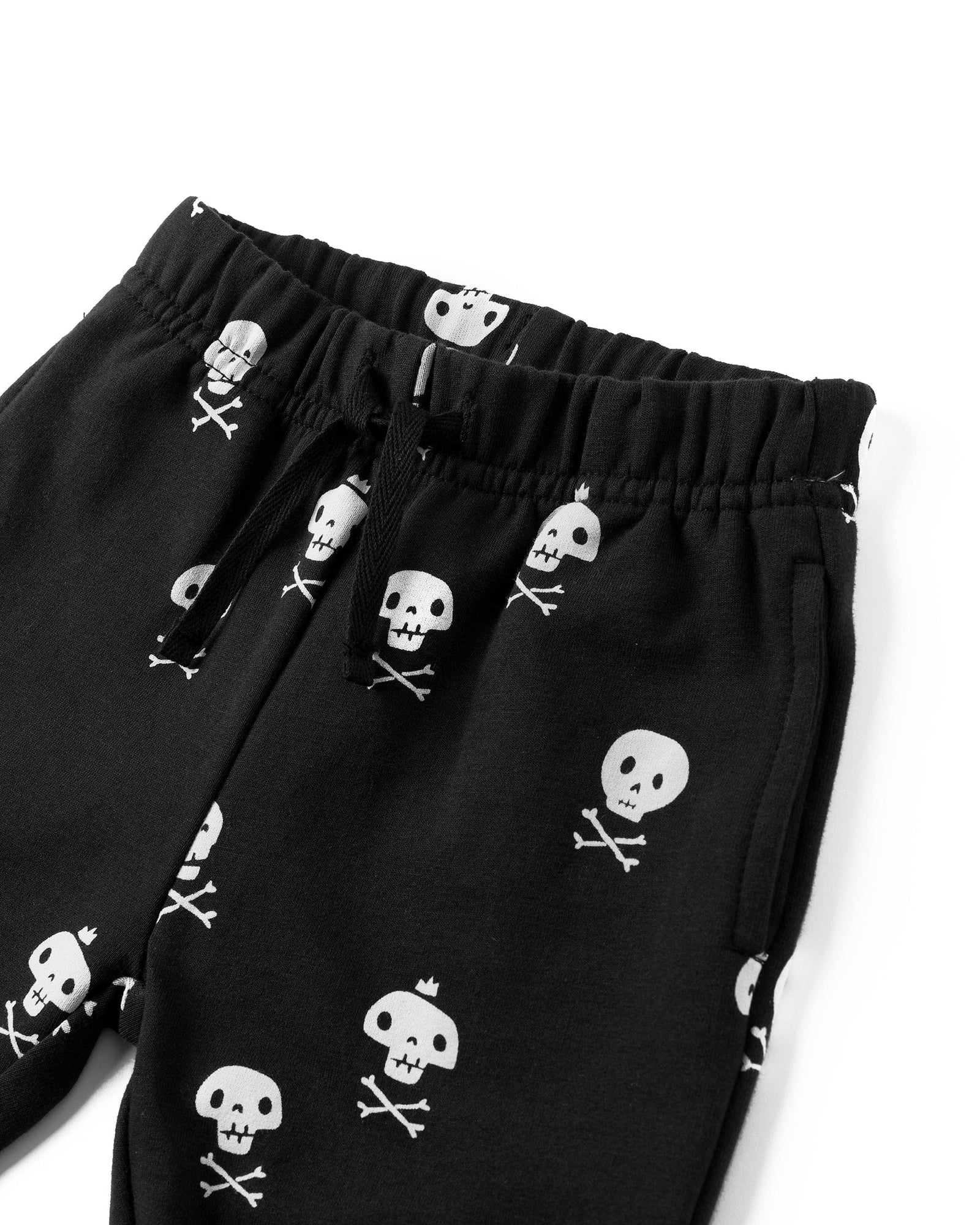 Quincy Mae Baby Relaxed Fleece Sweatpant - Crossbones