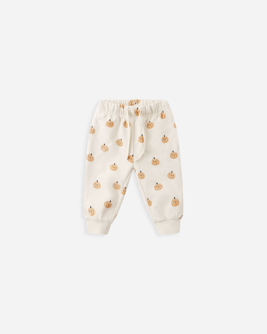 Quincy Mae Baby Relaxed Fleece Sweatpant - Smiley Pumpkins
