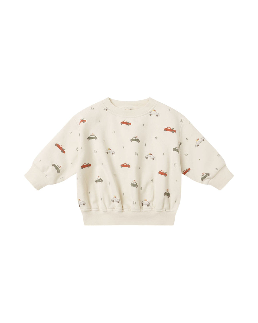 Quincy Mae Baby Relaxed Fleece Sweatshirt - Cars