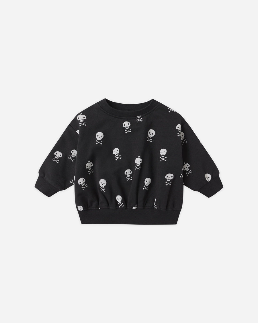 Quincy Mae Baby Relaxed Fleece Sweatshirt - Crossbones