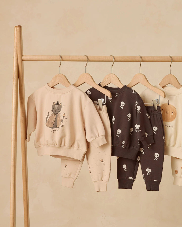 Quincy Mae Baby Relaxed Fleece Sweatshirt - Magic Cat