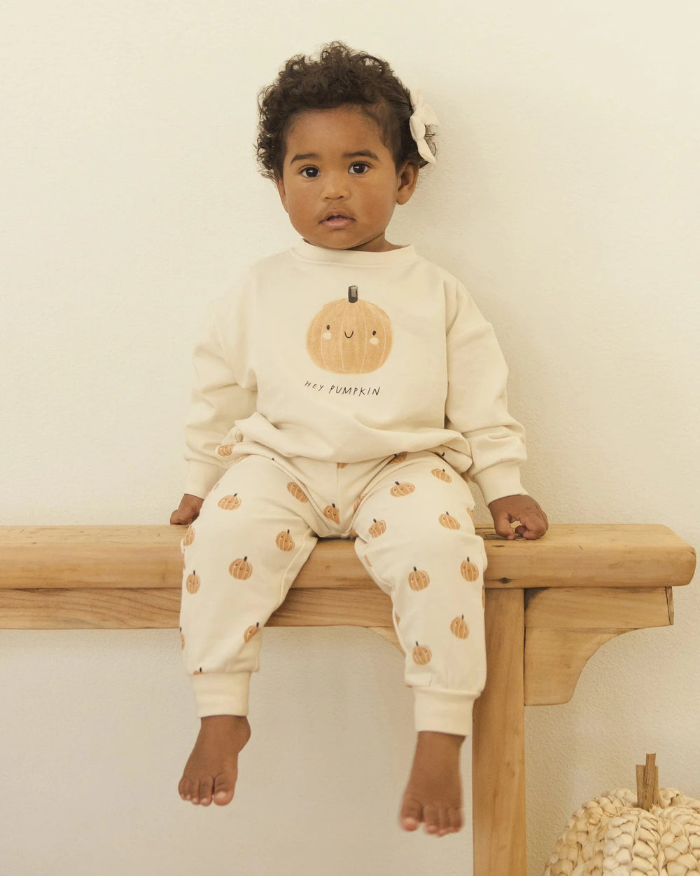 Quincy Mae Baby Relaxed Fleece Sweatshirt - Pumpkins