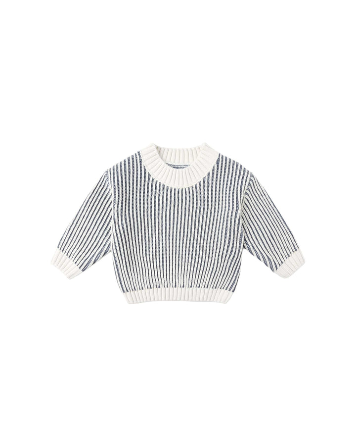 Quincy Mae Baby Relaxed Knit Sweater - Ocean