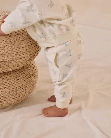 Quincy Mae Baby Relaxed Sweatpant - Birds