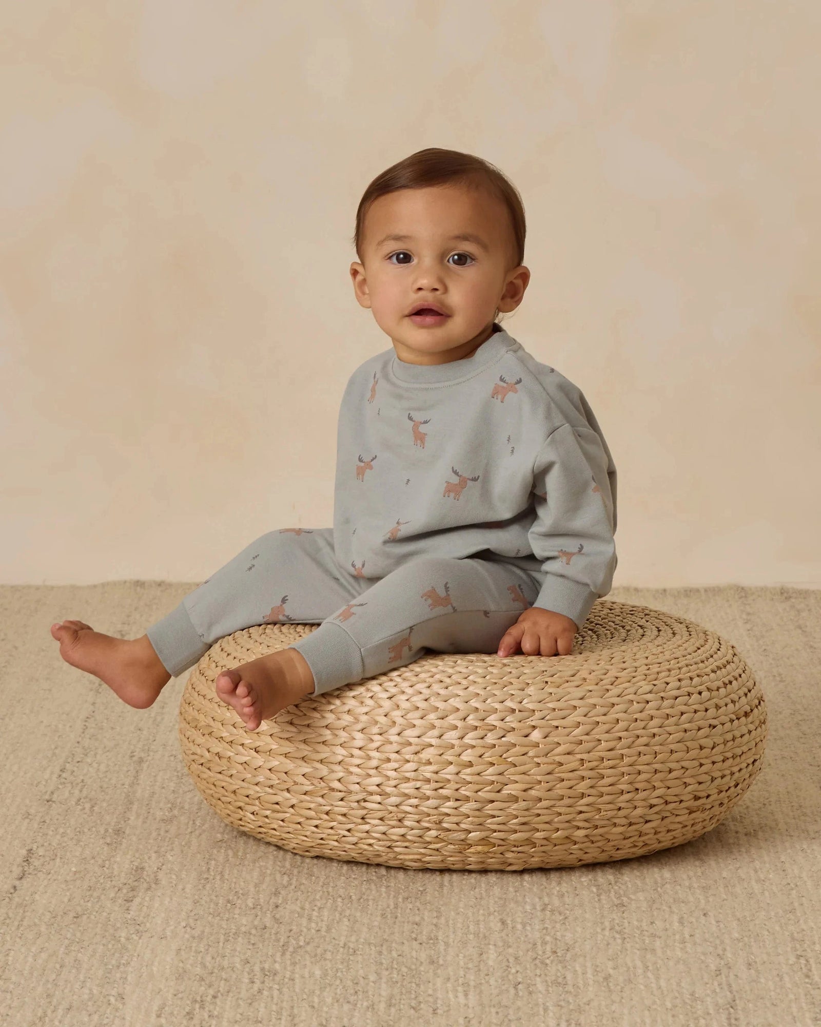 Quincy Mae Baby Relaxed Sweatpant - Moose