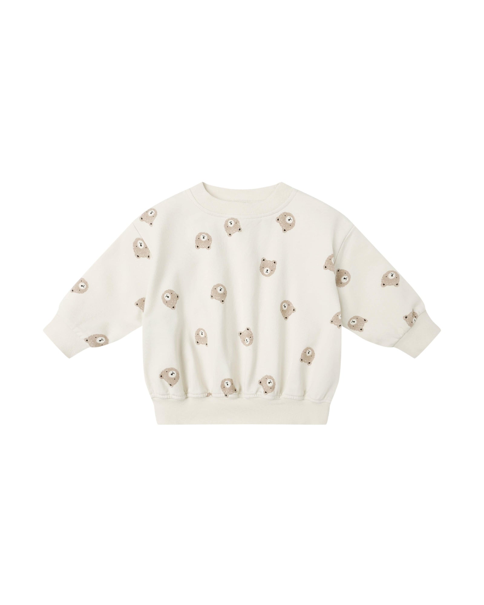 Quincy Mae Baby Relaxed Sweatshirt - Brown Bear