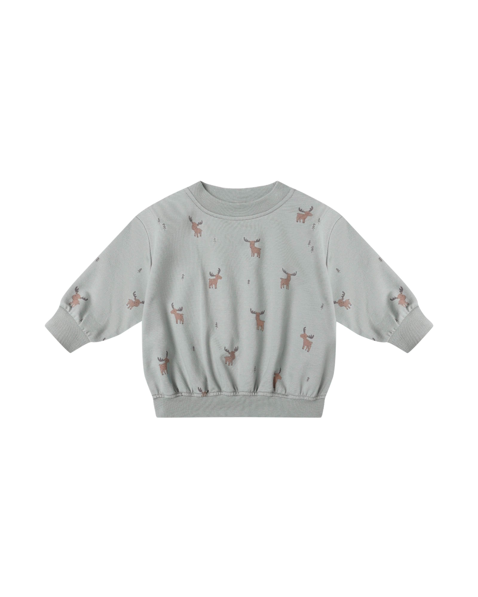 Quincy Mae Baby Relaxed Sweatshirt - Moose