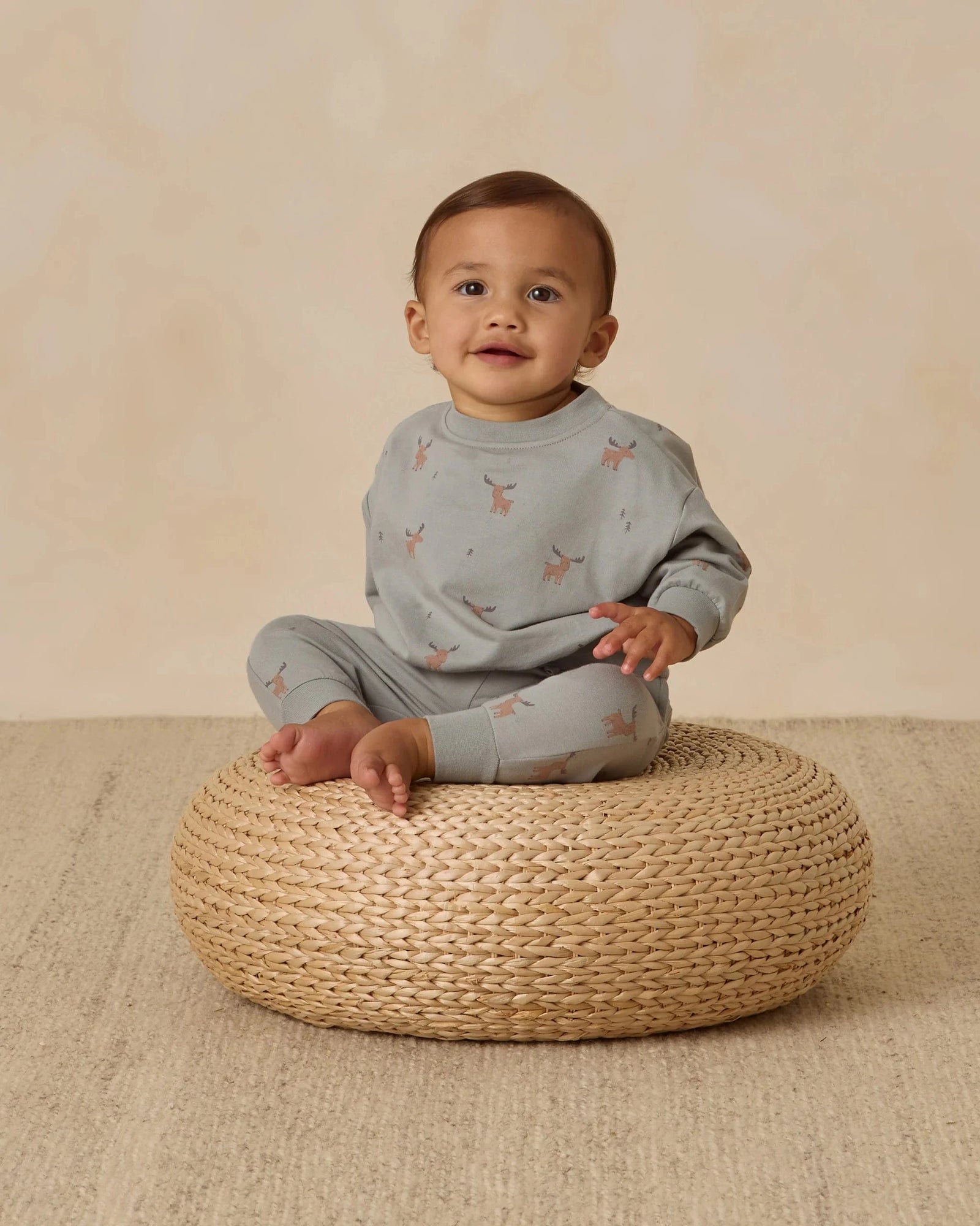 Quincy Mae Baby Relaxed Sweatshirt - Moose