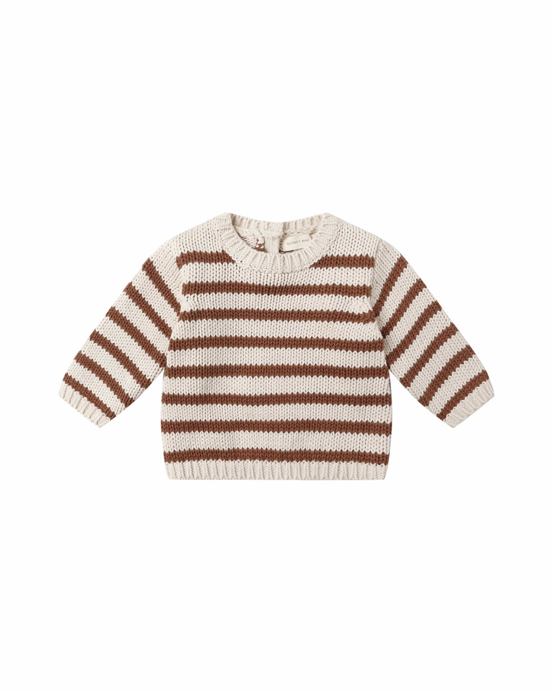 Quincy Mae Baby Rex Sweater - Cedar Stripe