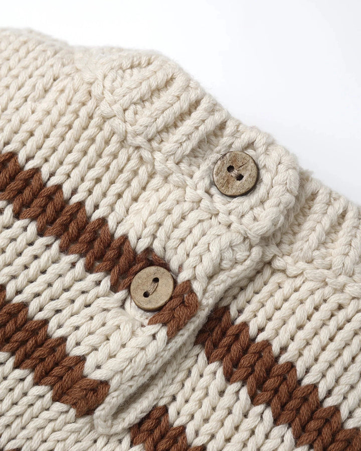 Quincy Mae Baby Rex Sweater - Cedar Stripe