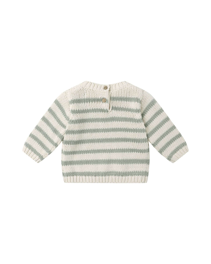 Quincy Mae Baby Rex Sweater - Fern Stripe