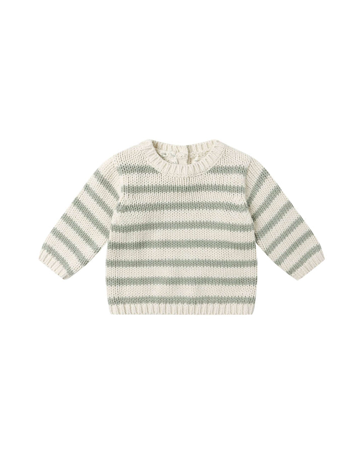 Quincy Mae Baby Rex Sweater - Fern Stripe