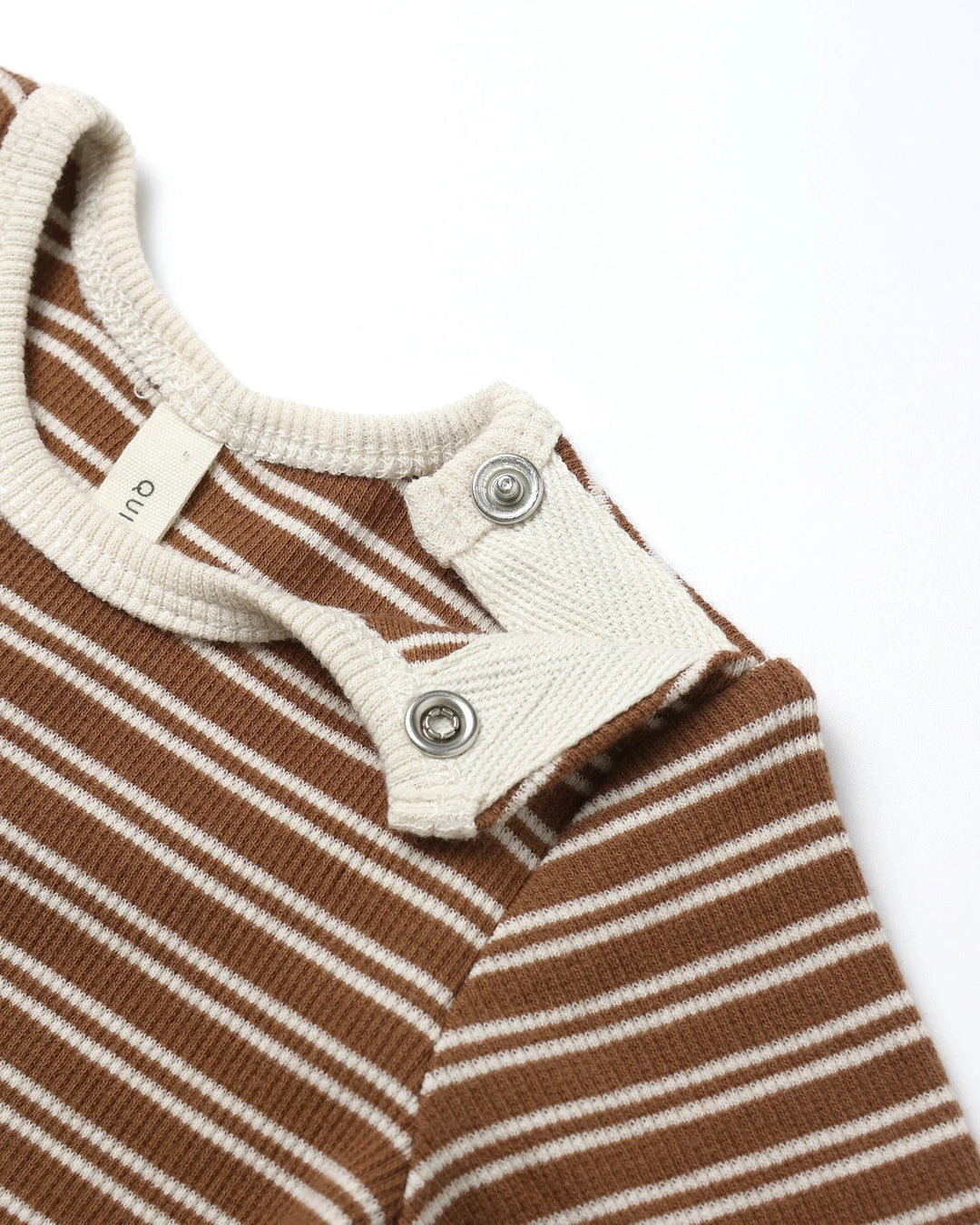 Quincy Mae Baby Ribbed Bodysuit, 2 Pack - Cedar Micro Stripe, Acorns