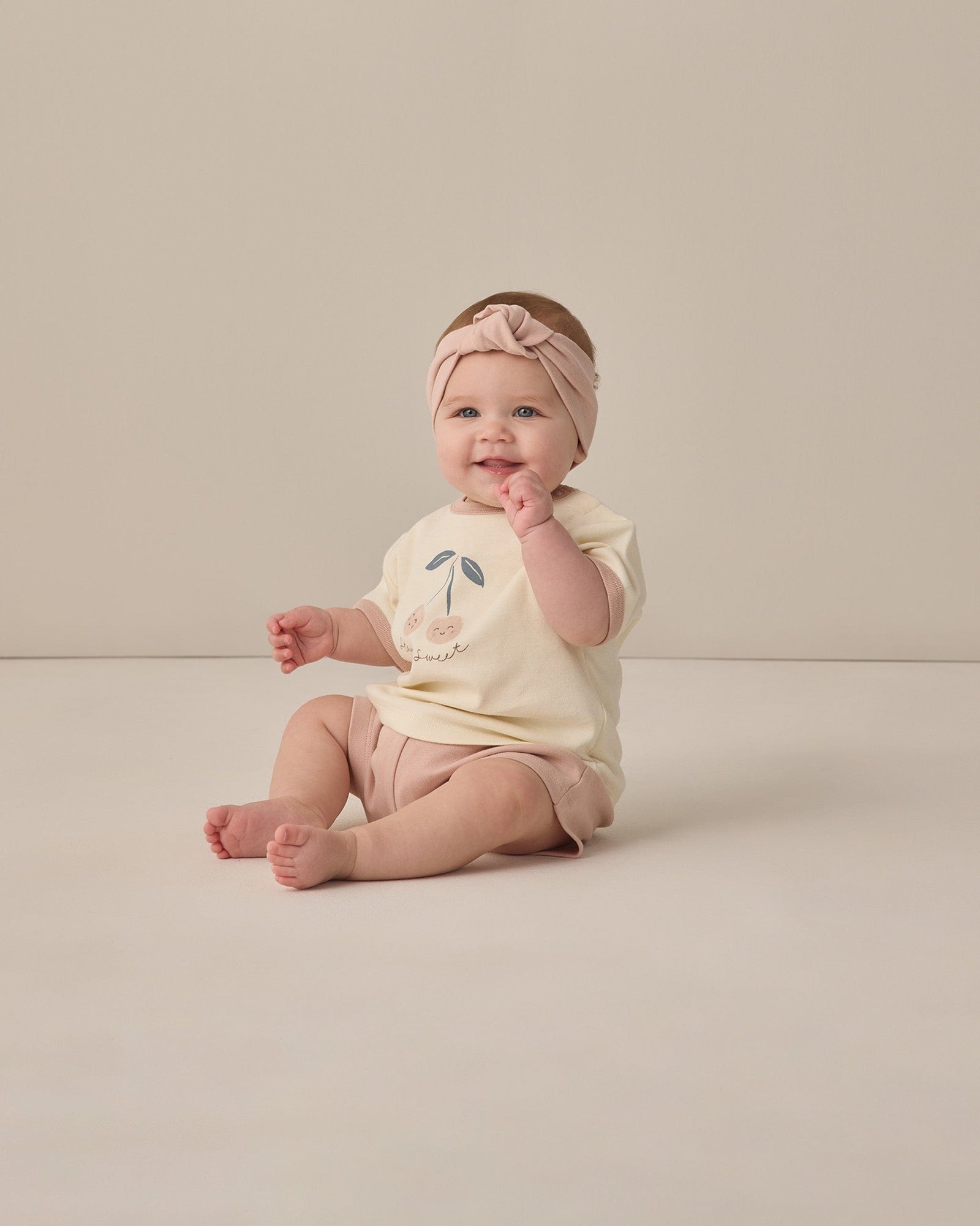 Quincy Mae Baby Ringer Tee || Cherry