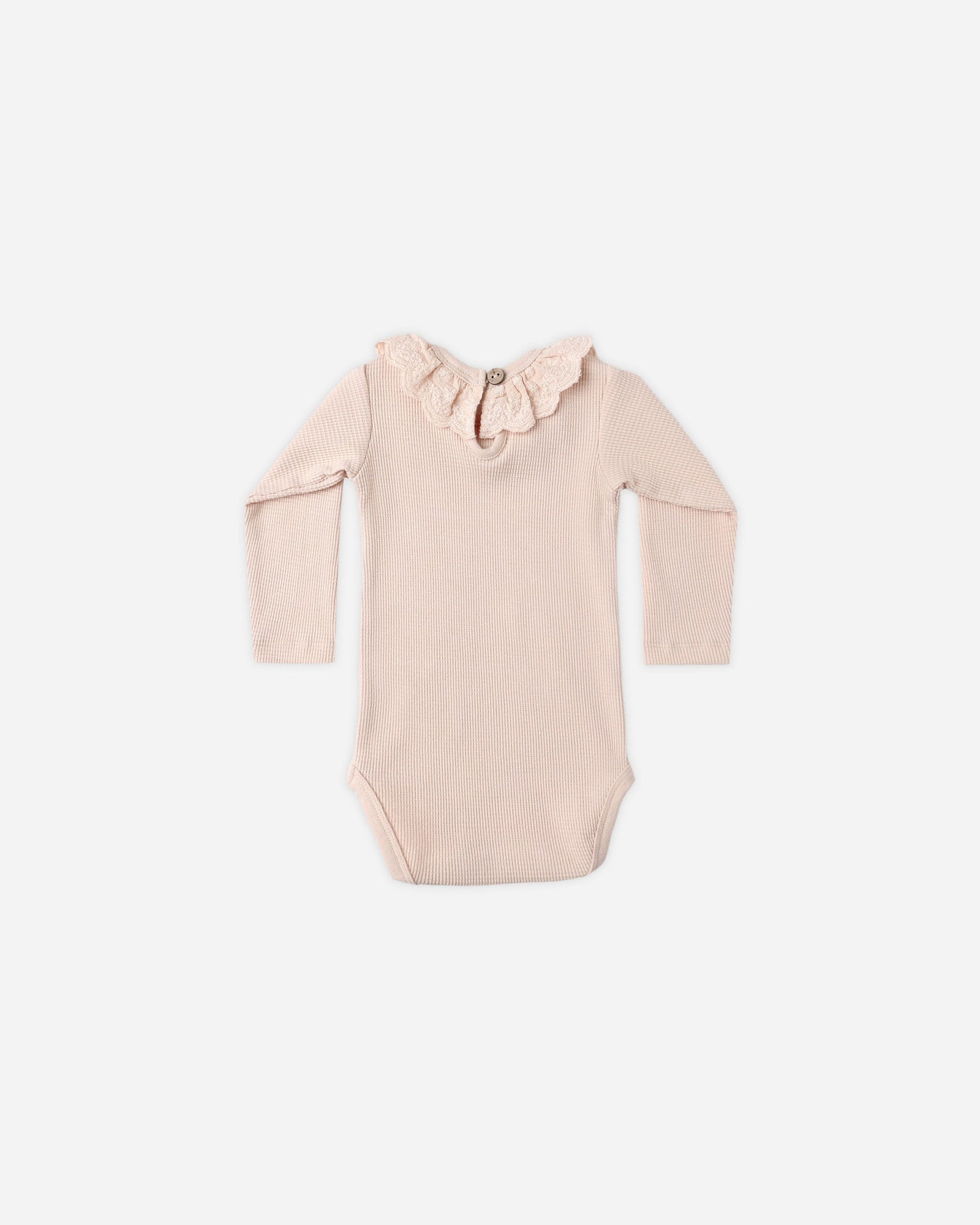 Quincy Mae Baby Ruffle Collar Bodysuit - Antique