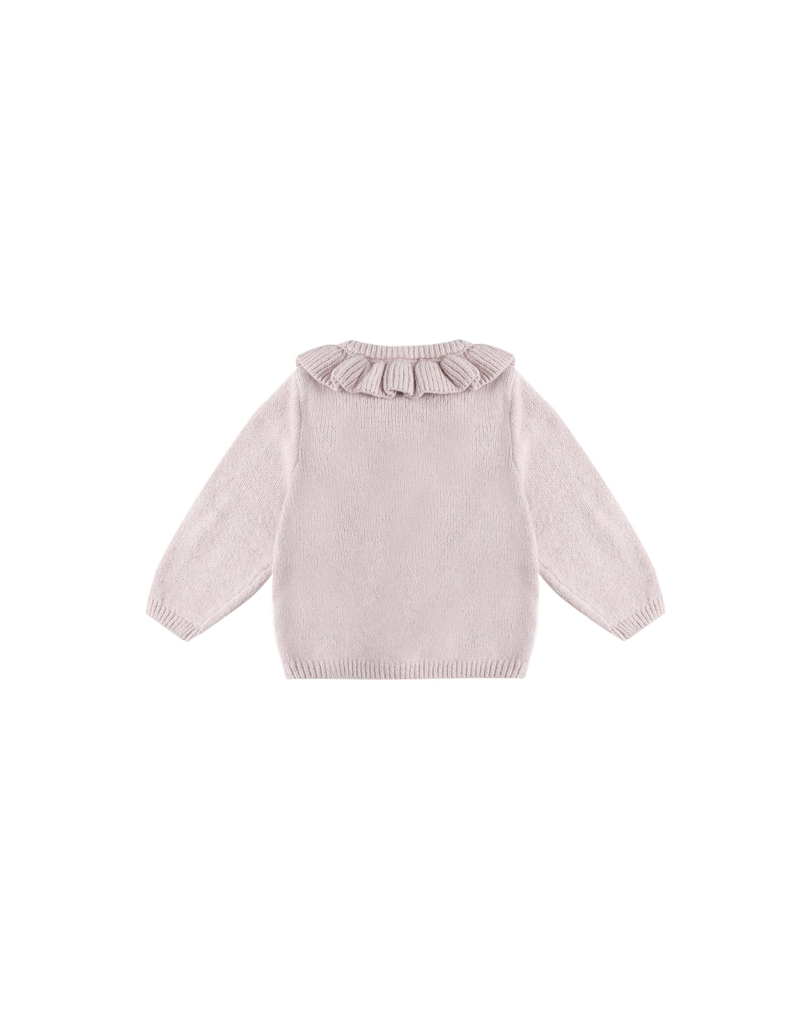 Quincy Mae Baby Ruffle Collar Cardigan - Lilac
