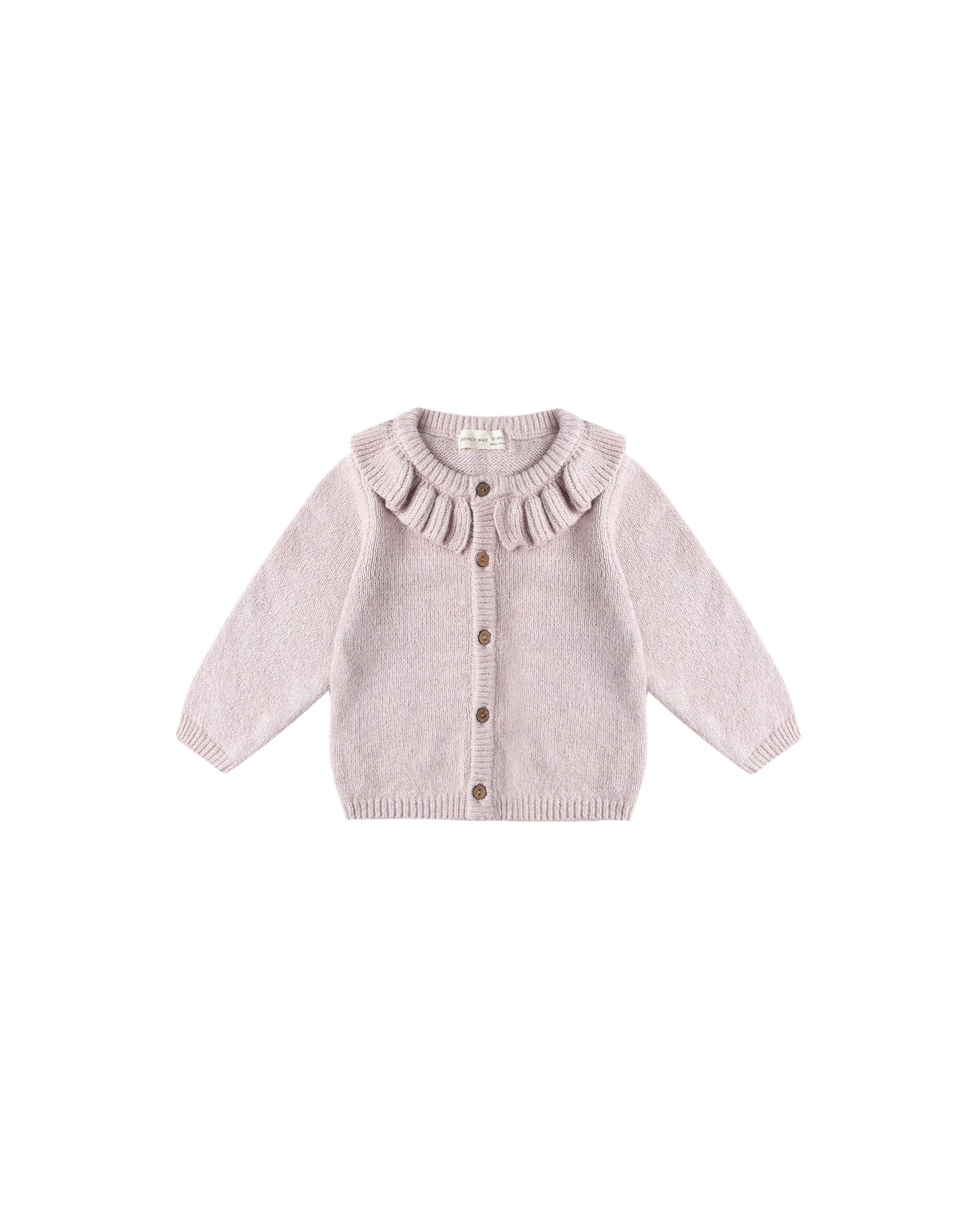 Quincy Mae Baby Ruffle Collar Cardigan - Lilac