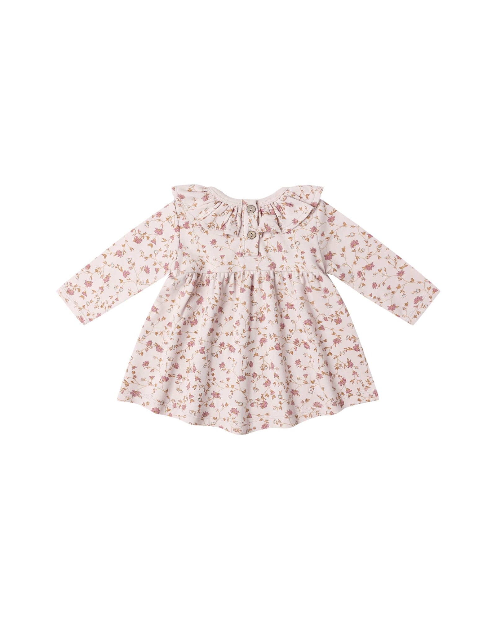 Quincy Mae Baby Ruffle Collar Jersey Dress - Garden