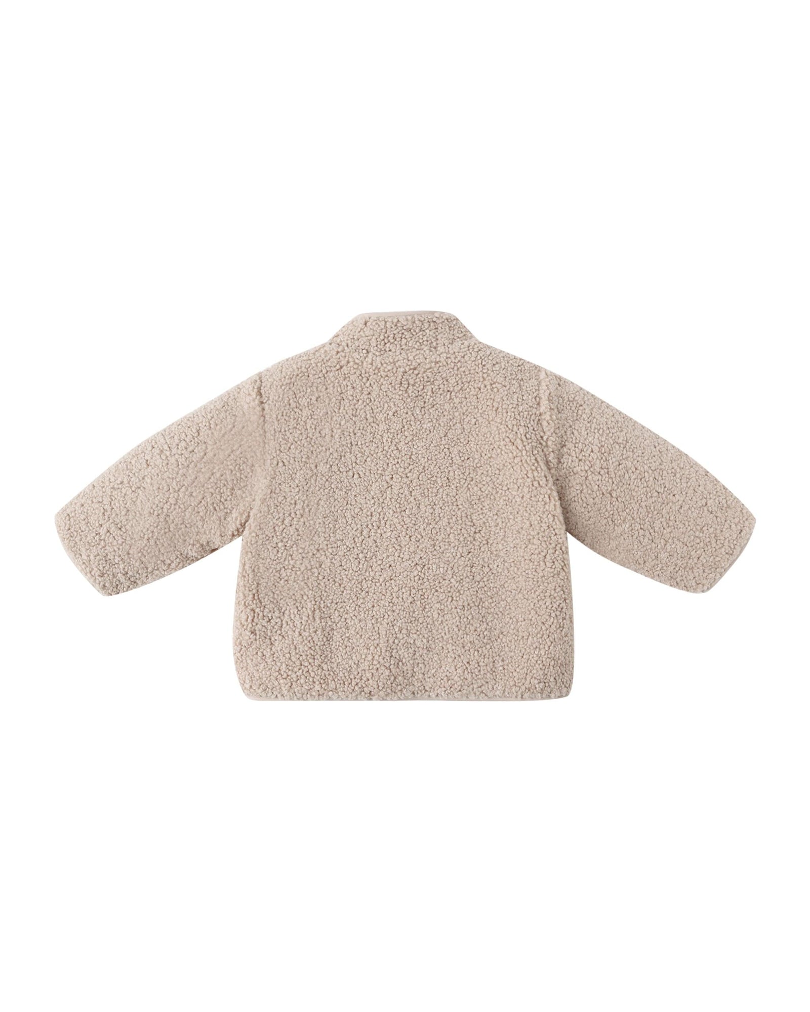 Quincy Mae Baby Shearling Zip Jacket - Oat