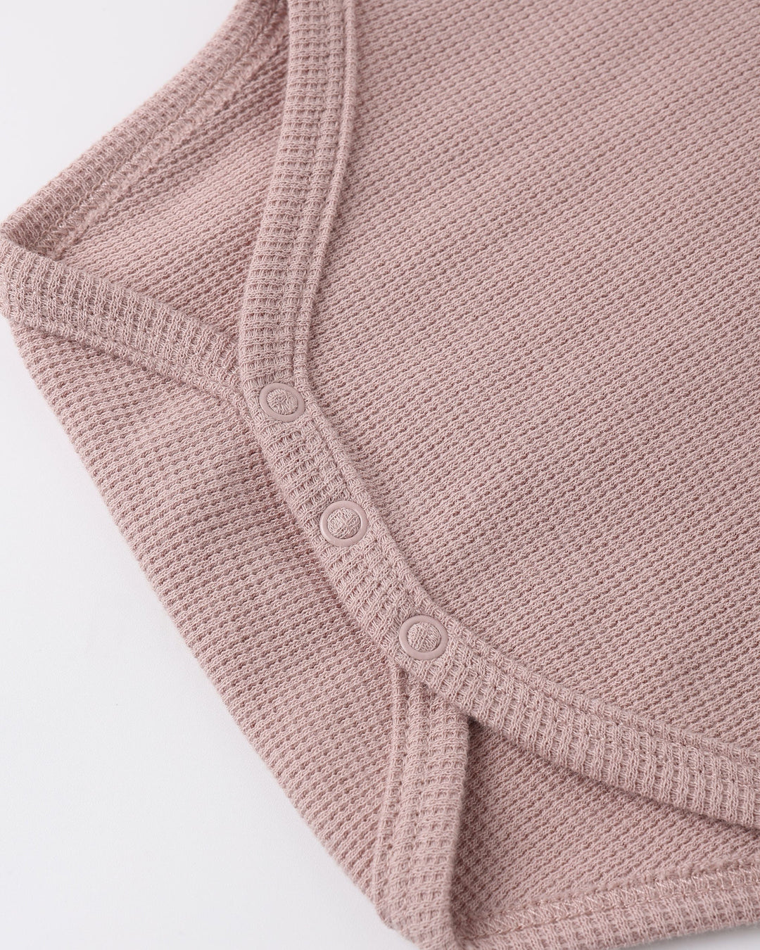 Quincy Mae Baby Short Sleeve Waffle Bodysuit Mauve