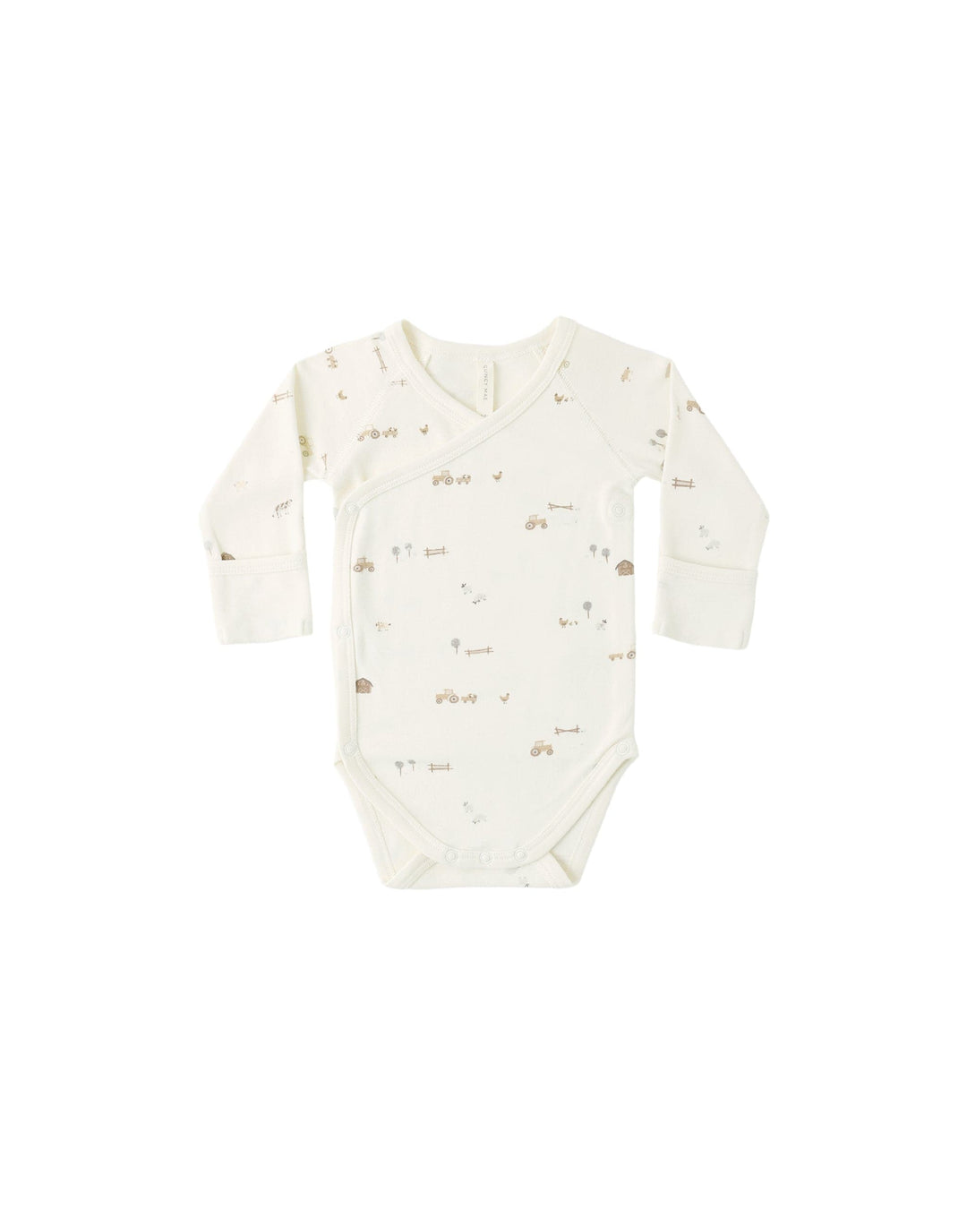 Quincy Mae Baby Side Snap Bodysuit Farm